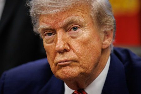 トランプ米大統領=23日、ワシントン(EPA時事)
