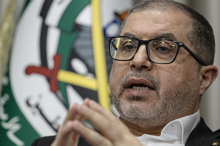 イスラム組織ハマス政治部門のナイム幹部=2月8日、イスタンブール(AFP時事)
