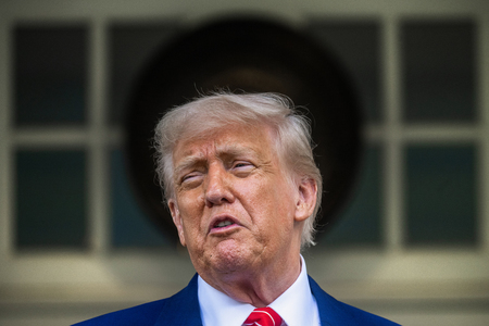 トランプ米大統領＝５月８日、ワシントン（ＡＦＰ時事）