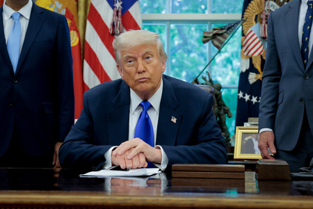 トランプ米大統領=5月5日、ワシントン(AFP時事)