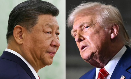 トランプ米大統領(写真右)と習近平中国国家主席(AFP時事)