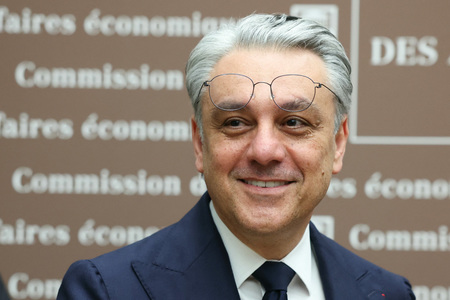 フランス自動車大手ルノーのルカ・デメオ最高経営責任者(CEO)=2月4日、パリ(AFP時事)