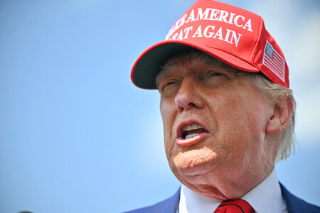 トランプ米大統領=20日、ニュージャージー州モリスタウン(AFP時事)