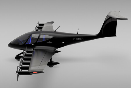 フランスの新興企業ブルー・スピリット・エアロが開発中の水素航空機「ドラゴンフライ」のイメージ（同社提供・時事）