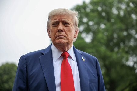 トランプ米大統領=15日、ワシントン(AFP時事)