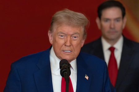 トランプ米大統領=21日、ワシントン(EPA時事)