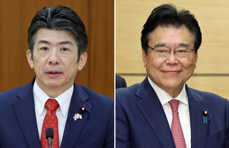 立憲民主党の重徳和彦氏(左)と自民党の後藤茂之氏