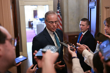 米共和党上院トップのスーン院内総務=27日、ワシントン(AFP時事)