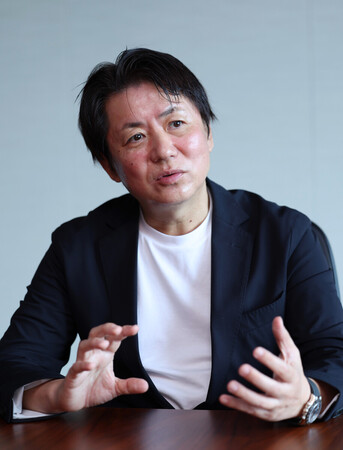 インタビューに答える第一生命ホールディングス(HD)の菊田徹也社長=6月26日、東京都千代田区