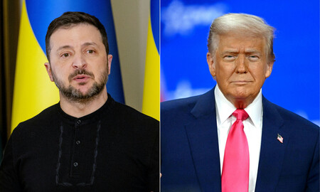 ウクライナのゼレンスキー大統領（左）とトランプ米大統領（ＡＦＰ時事）