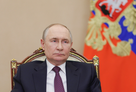 ロシアのプーチン大統領=2日、モスクワ(EPA時事)