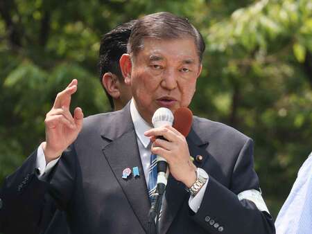 街頭演説する石破茂首相(資料写真)