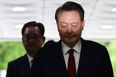 韓国の尹錫悦前大統領＝９日、ソウル（AFP時事）