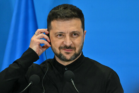 ウクライナのゼレンスキー大統領=10日、ローマ(AFP時事)