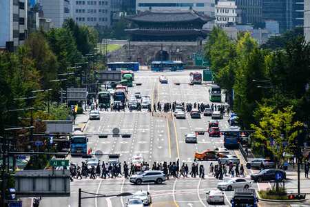 韓国・ソウルの街並み(資料・AFP時事)