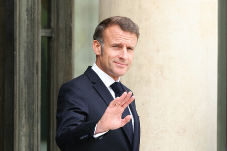 フランスのマクロン大統領＝２３日、パリ（ＡＦＰ時事）