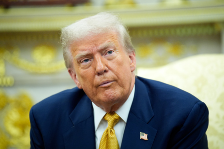 トランプ米大統領=22日、ワシントン(EPA時事)