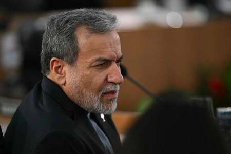 イランのアラグチ外相＝６日、ブラジル・リオデジャネイロ（ＡＦＰ時事）