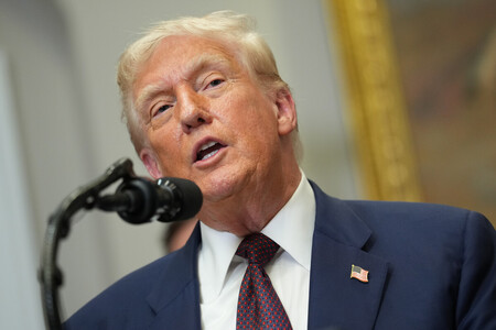 トランプ米大統領＝７月３１日、ワシントン（ＥＰＡ時事）