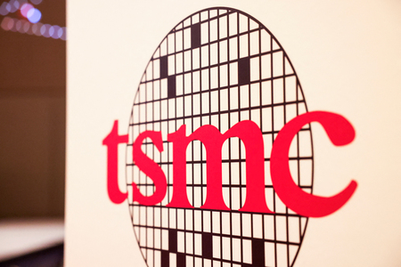 台湾積体電路製造（ＴＳＭＣ）のロゴマーク（ＡＦＰ時事）