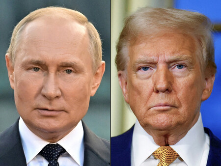ロシアのプーチン大統領（左）、トランプ米大統領（ＡＦＰ時事）