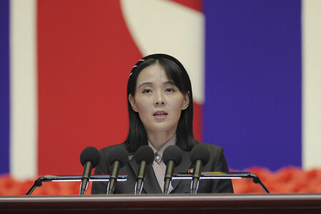 北朝鮮の金与正朝鮮労働党副部長＝２０２２年８月、平壌（ＡＦＰ時事）