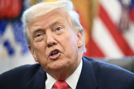 トランプ米大統領＝１４日、ワシントン（ＡＦＰ時事）