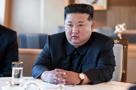 北朝鮮の金正恩朝鮮労働党総書記＝７月１２日、元山（ＡＦＰ時事）