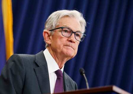 米連邦準備制度理事会(FRB)のパウエル議長=7月30日、ワシントン(EPA時事)
