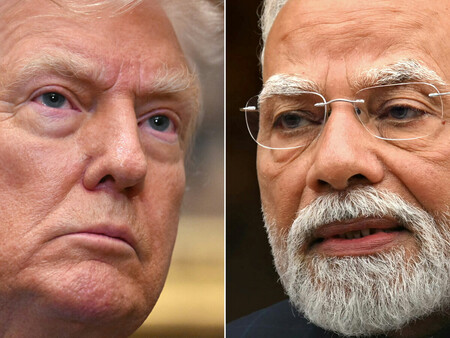 トランプ米大統領(左)とインドのモディ首相(AFP時事)